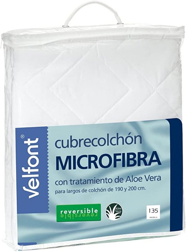 Cubrecolchón Microfibra Aloe Vera Reversible
